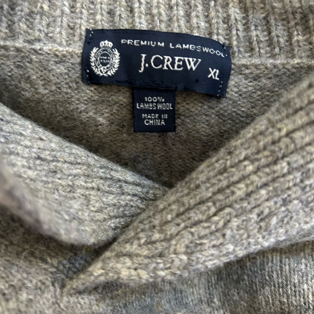 J Crew Men's 100% Lambs Wool Cowl Neck Sweater Size XL - Picture 5 of 6